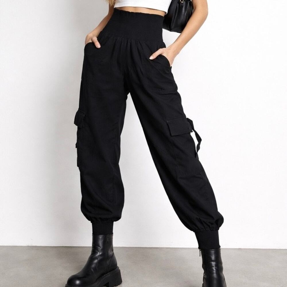 Vintage YaYa Silk Cargo Pants Size 2 Y2K